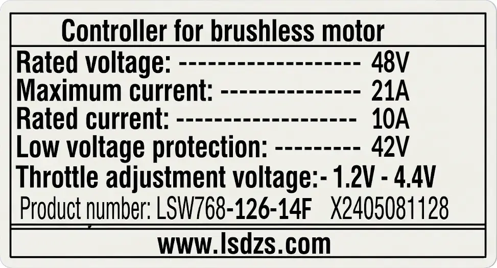 Controller 750W 48V 126-14F - Rover G1.1
