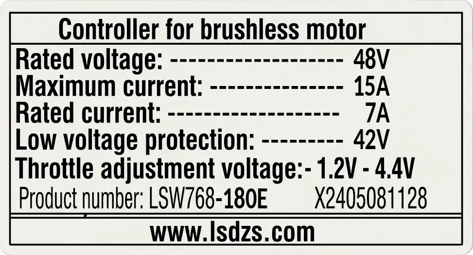 Controller 250/500W 48V 180E - Rover G4.1