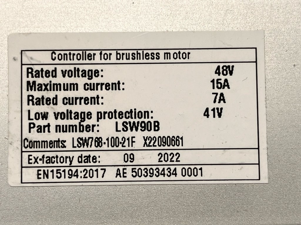 Controller 250W 48V 100-21F - Rover G1.1