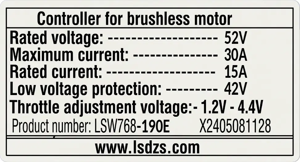 Controller 1000W 52V 190E - Rover G5