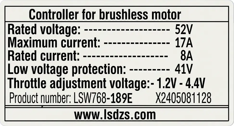 Controller 250/500W 52V 189E - Rover G5