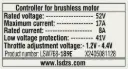 Controller 250/500W 52V 189E - Rover G5