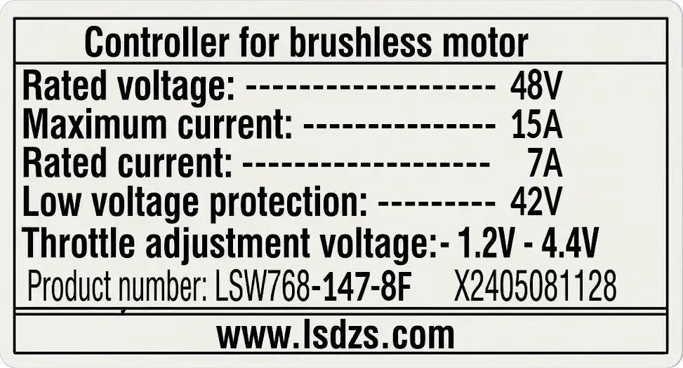 Controller 250/500W 48V 147-8F - Rover G4.0