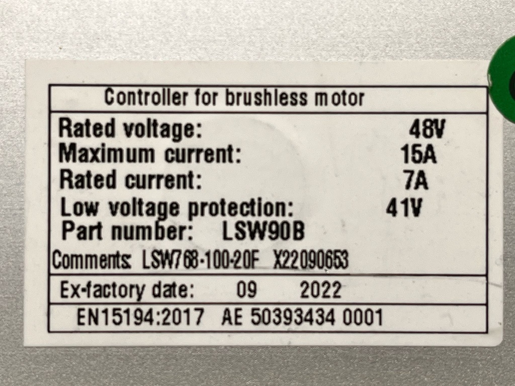 Controller 250W 48V 100-20F - Rover G1.1