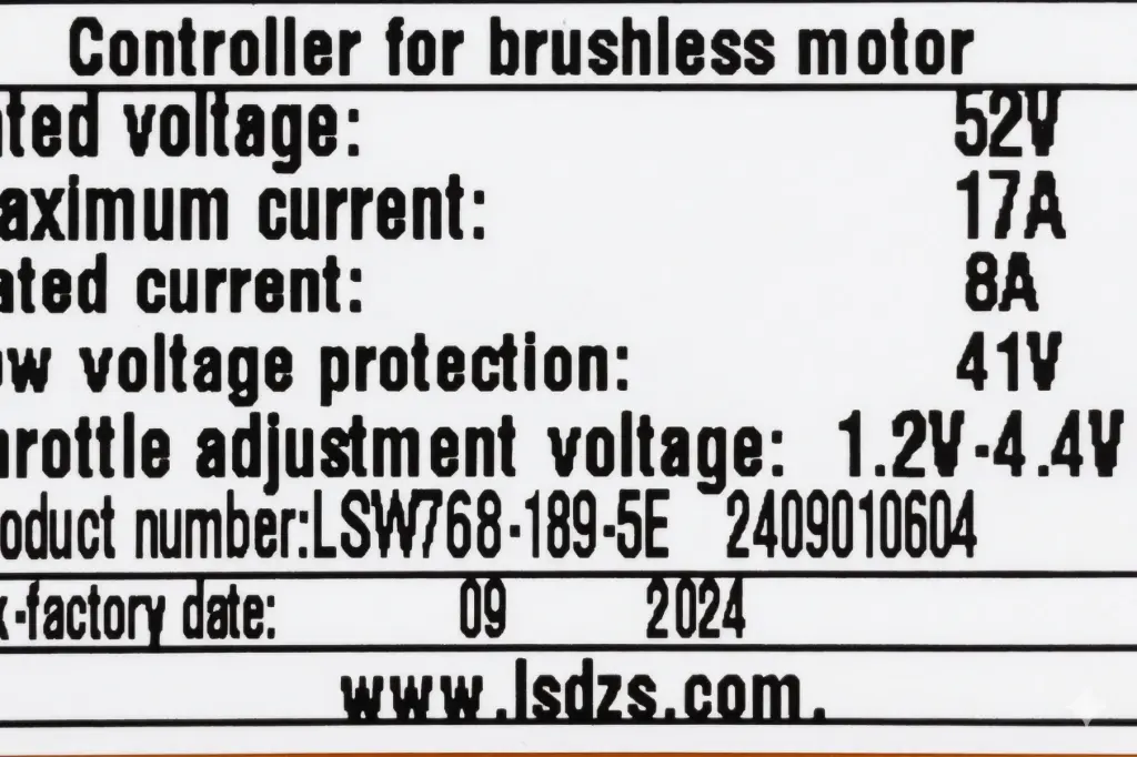 Controller 250/500W 52V 189-6E - Rover G6.1