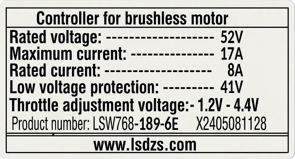 Controller 250/500W 52V 189-6E - Rover G6.1