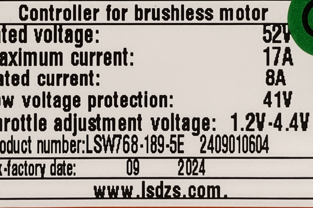 Controller 250/500W 52V 189-6E - Rover G6.1