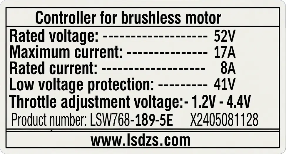 Controller 250/500W 52V 189-5E - Rover Pro G1