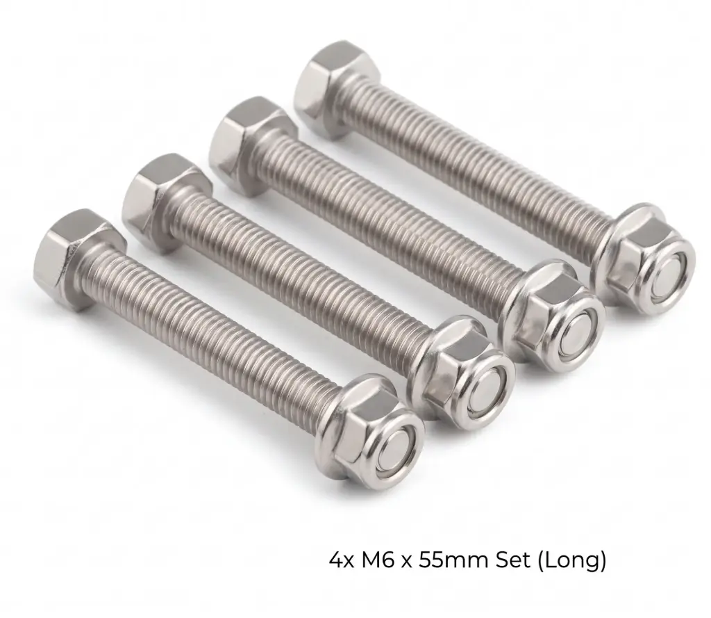 L Carrier Bolts Set 4PCS - M6 x55mm (with washer)