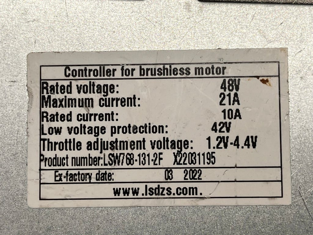 Controller 750W 48V 131-2F - Rover G1.0