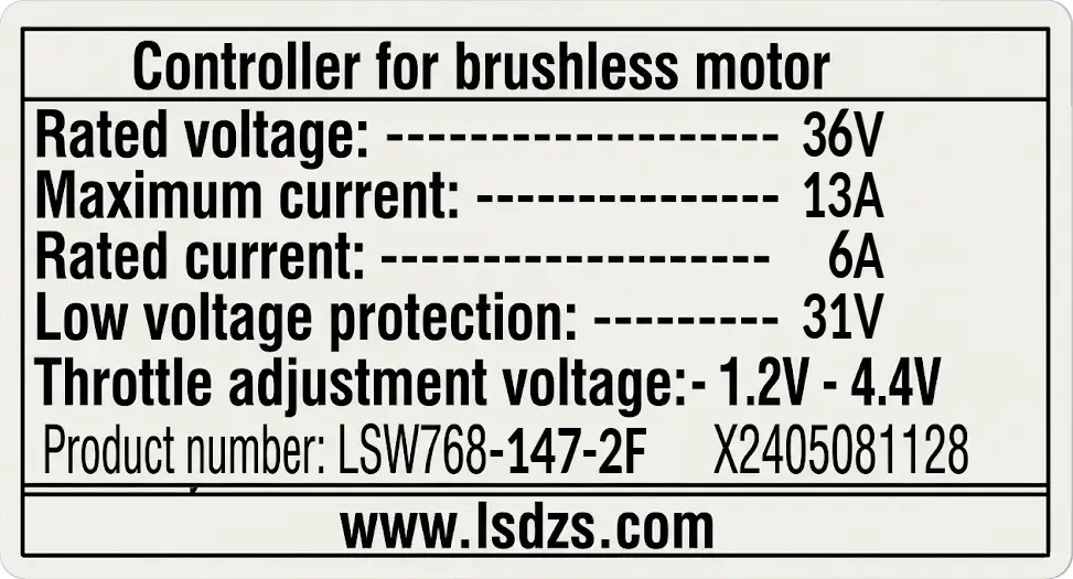 Controller 250W 36V 147-2F - Classimo/ClassX Gen2-3