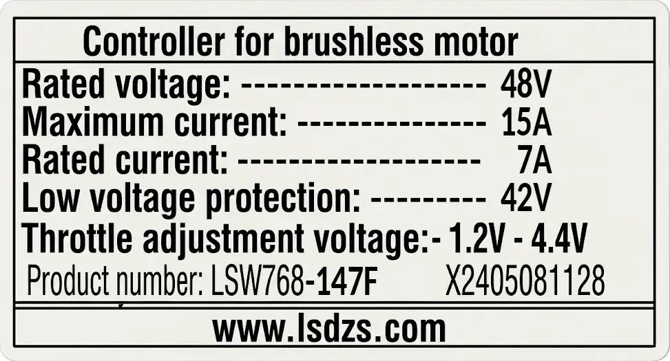 Controller 250/500W 48V 147F - Rover 2.0-3.1