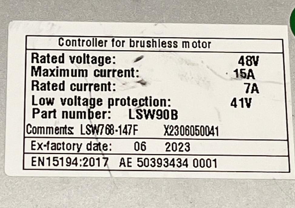 Controller 250/500W 48V 147F - Rover 2.0-3.1