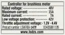 Controller 250/500W 48V 147F - Rover 2.0-3.1