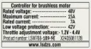 Controller 250W 48V 189-9E - Rover G6.1